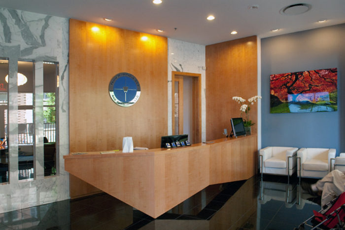 Shot of a beautiful designed Interior of a front office